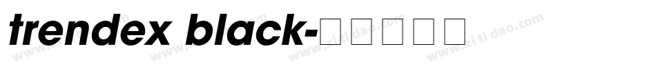 trendex black字体转换